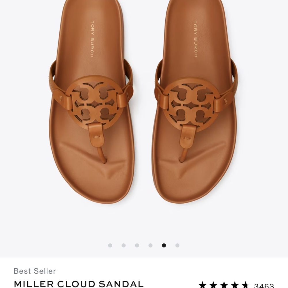 Tory Burch Tan Miller Cloud Sandals